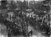 NZ Division marching through Rhine town